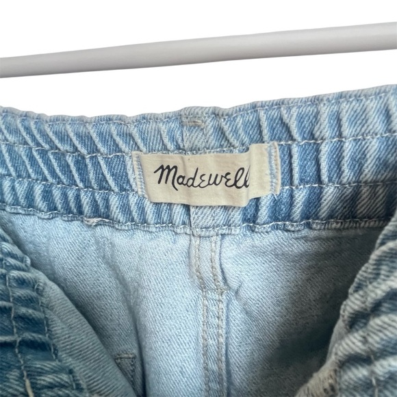 Madewell High Rise Tapered Blue Jeans Size Large Balloon Light Elastic Waist - Picture 6 of 11